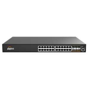 Peplink PLS-24-2G-650W 30-Port Switch, 650W Power Budget, 16x 1GbE 802.3at PoE+ RJ45 Ports, 8x 2.5GbE 802.3bt PoE++ RJ45 Ports, 6x 10GbE SFP+ Ports 